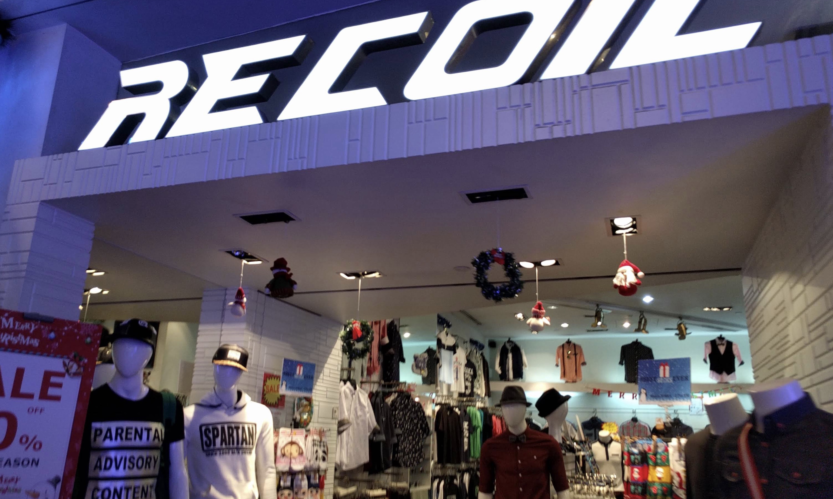 Recoil menswear store at 313@Somerset