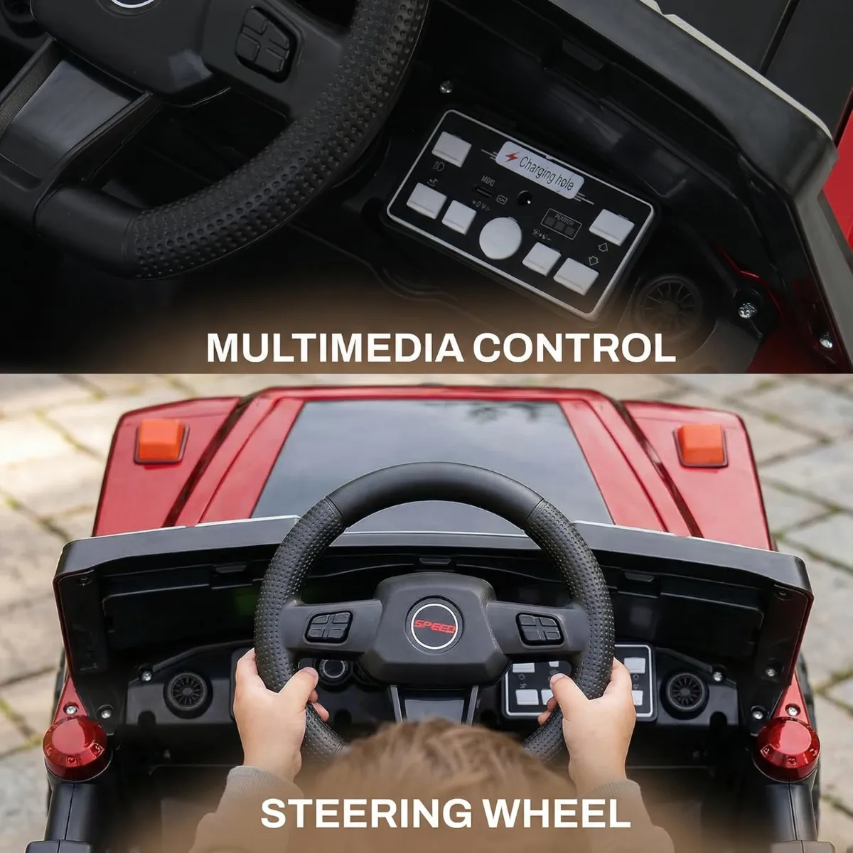 80A Battery Operated Jeep for Kids with RC Control | Kids Electric Battery Car with 4x4 Motors, RGB Lights & Music | Rechargeable Electric Car for Kid Aged 1–6 Years | 30Kg Weight capacity photo 8