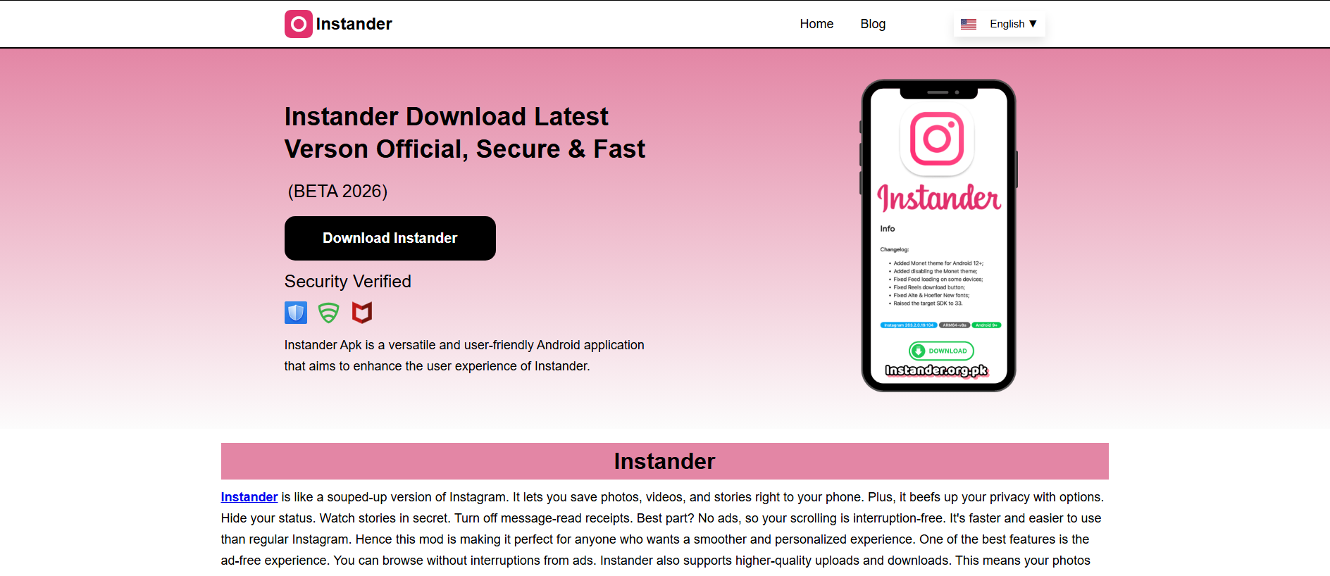 Stored capture of instander.org.pk