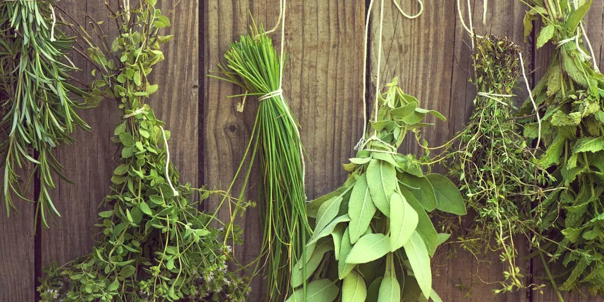 Păstrează aromă cu o coroană cu plante uscate