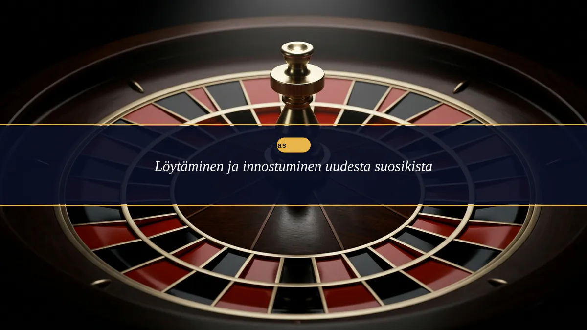 Löytäminen ja innostuminen uudesta suosikista