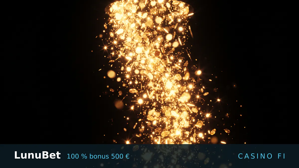 LunuBet kasino  tervetuliaisbonus 100 % bonus 500  + 200 FS, maksutavat: Visa, Mastercard, Skrill, Neteller, Paysafecard