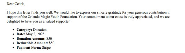 donation