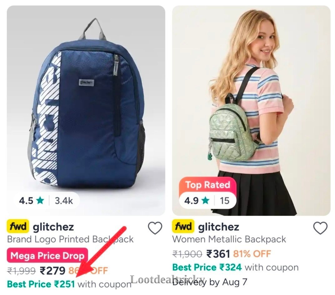 Glitchez Backpacks From – Best Deal Online @ ₹251 Glitchez Backpacks From – Best Deal Online @ ₹251
