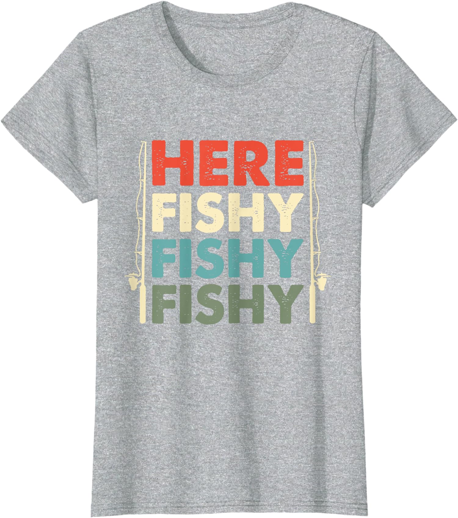 Fish Hunting Fishing Fishrod Fisherman Gift Ladies’ Crewneck T-Shirt