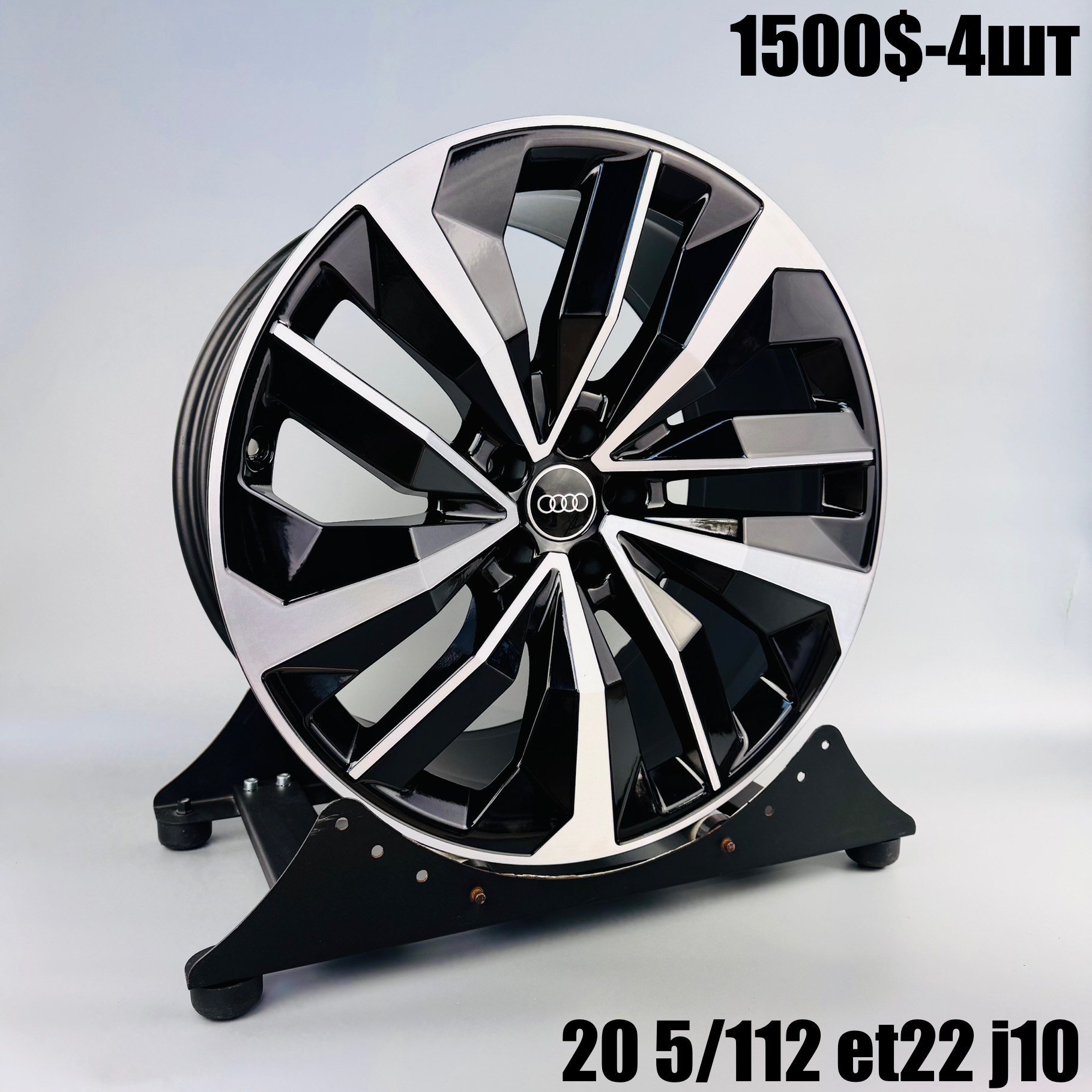 Диски Відновлені | O3007 Диски 20" 5*112 10J ET22 DIA 66.6 Gloss Black Machined Face R20 5*112 — купити у Львові