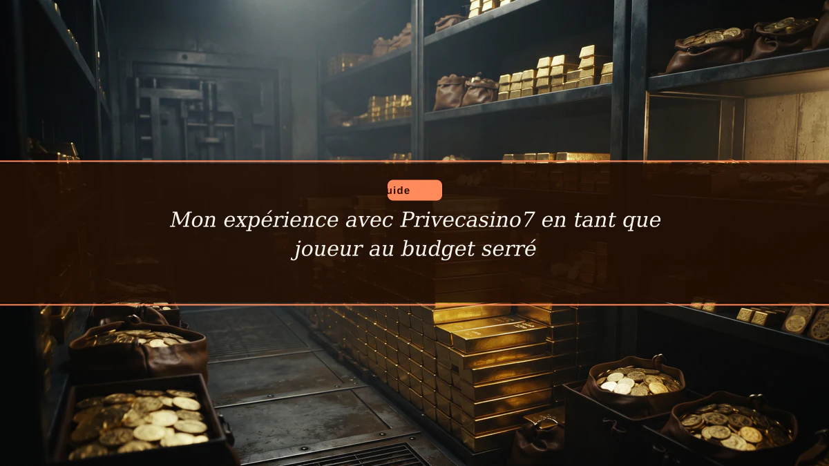 Mon expérience avec Privecasino7 en tant que joueur au budget serré