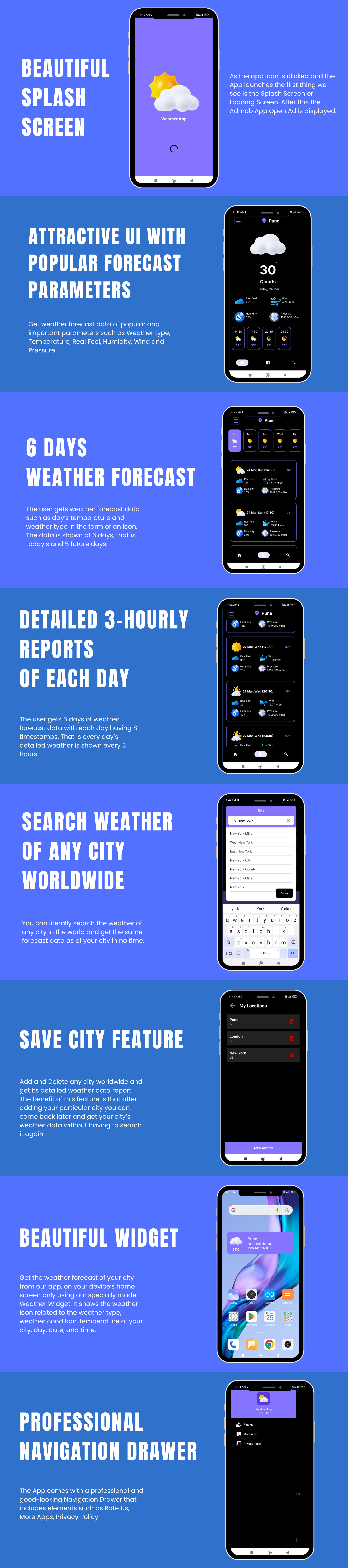 Weather App - Hourly and Daily Weather Forecast Android App