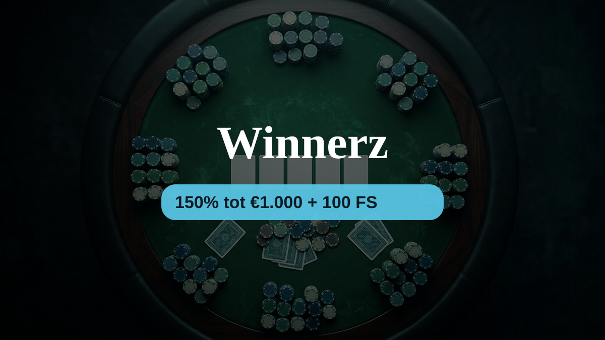 Winnerz casino — welkomstbonus 150% tot €1.000 + 100 FS, betalingen: Visa, Mastercard, Skrill, Neteller, Paysafecard