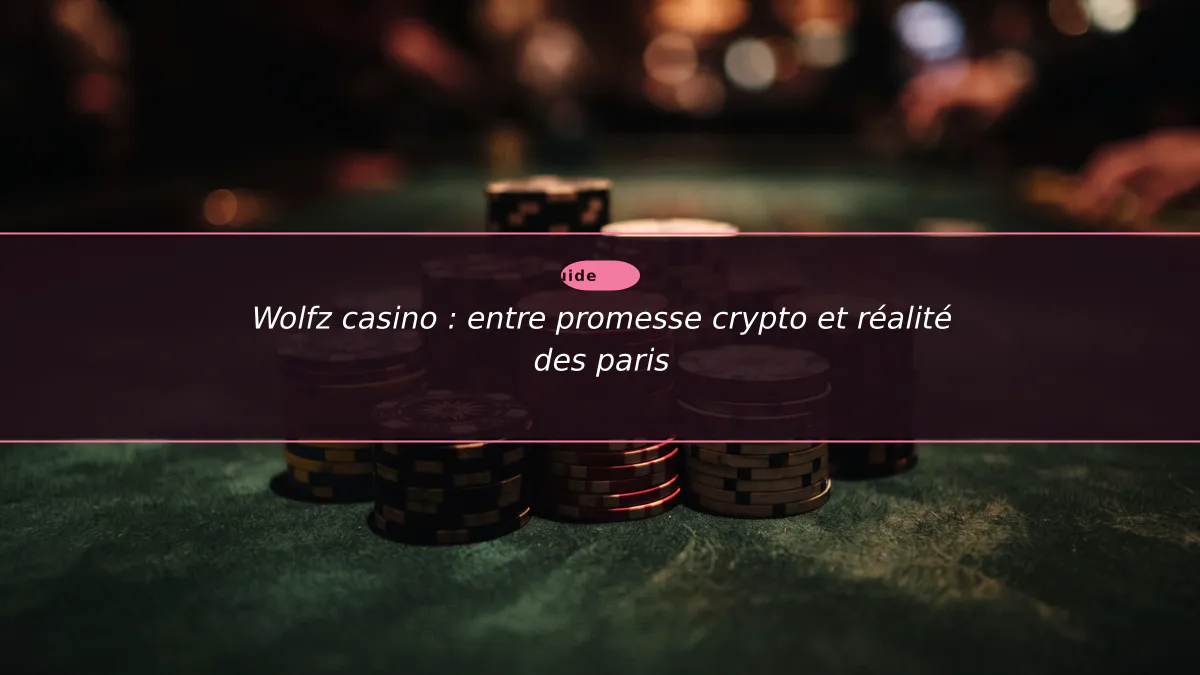 Wolfz casino : entre promesse crypto et réalité des paris