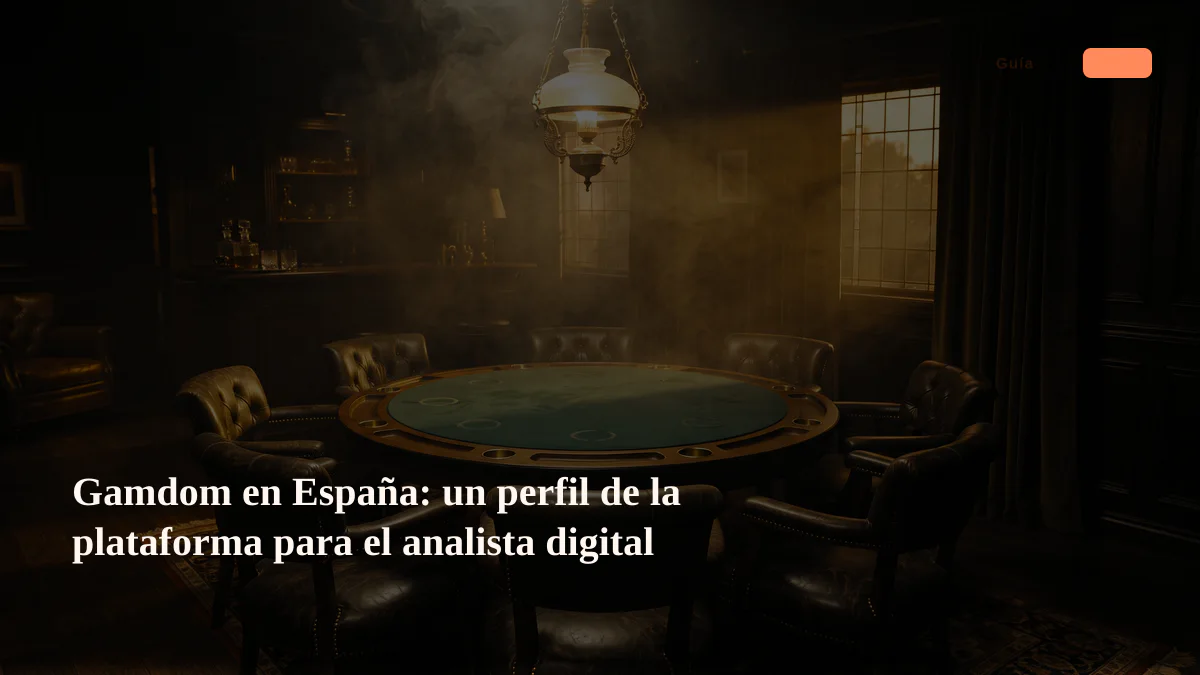 Gamdom en España: un perfil de la plataforma para el analista digital