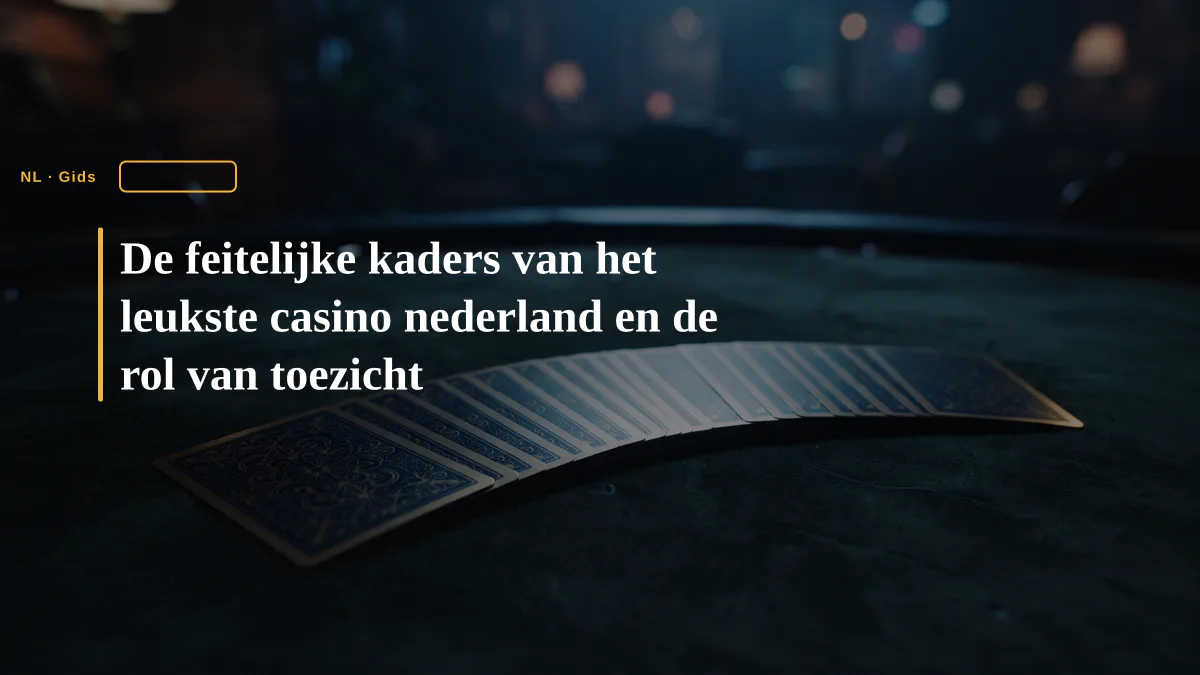 De feitelijke kaders van het leukste casino nederland en de rol van toezicht