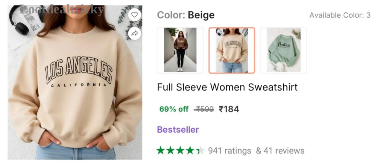 Full Sleeve Sweatshirt Offer Image