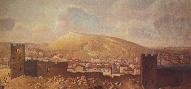 Вид Феодосии со стороны Карантина с развалинами Генуэзской крепости 1912