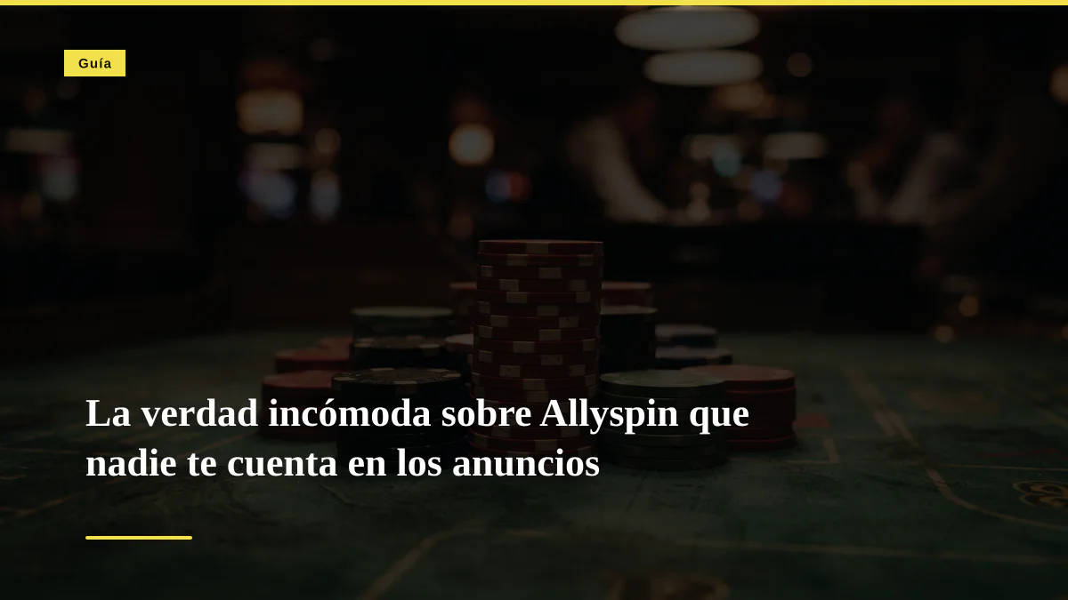 La verdad incómoda sobre Allyspin que nadie te cuenta en los anuncios
