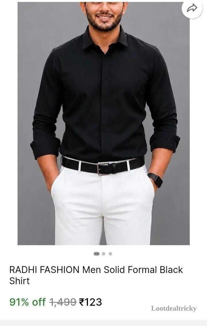 Men Black Shirt – Just ₹123 | Top Unbeatable Deal Men Black Shirt – Just ₹123 | Top Unbeatable Deal