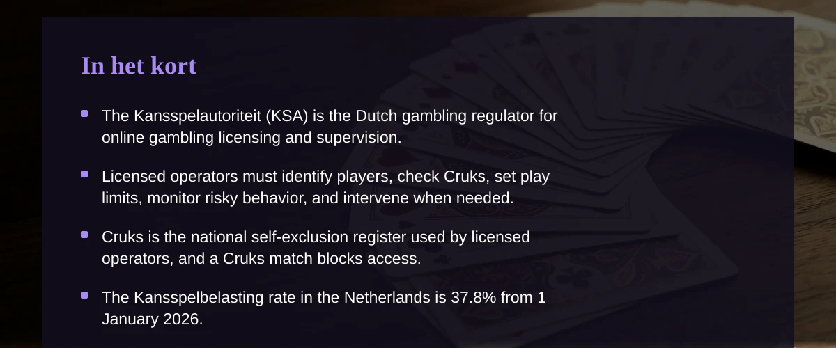 Uitschrijven online casino — In het kort