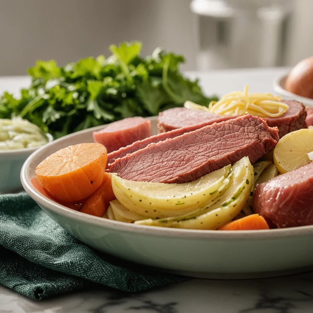 Irish Boiled Dinner Without Dairy: Corned Beef and Cabbage