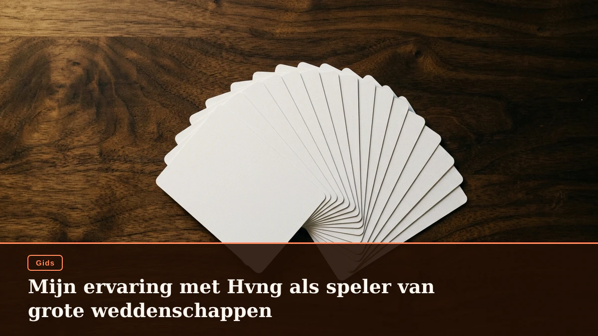Mijn ervaring met Hvng als speler van grote weddenschappen