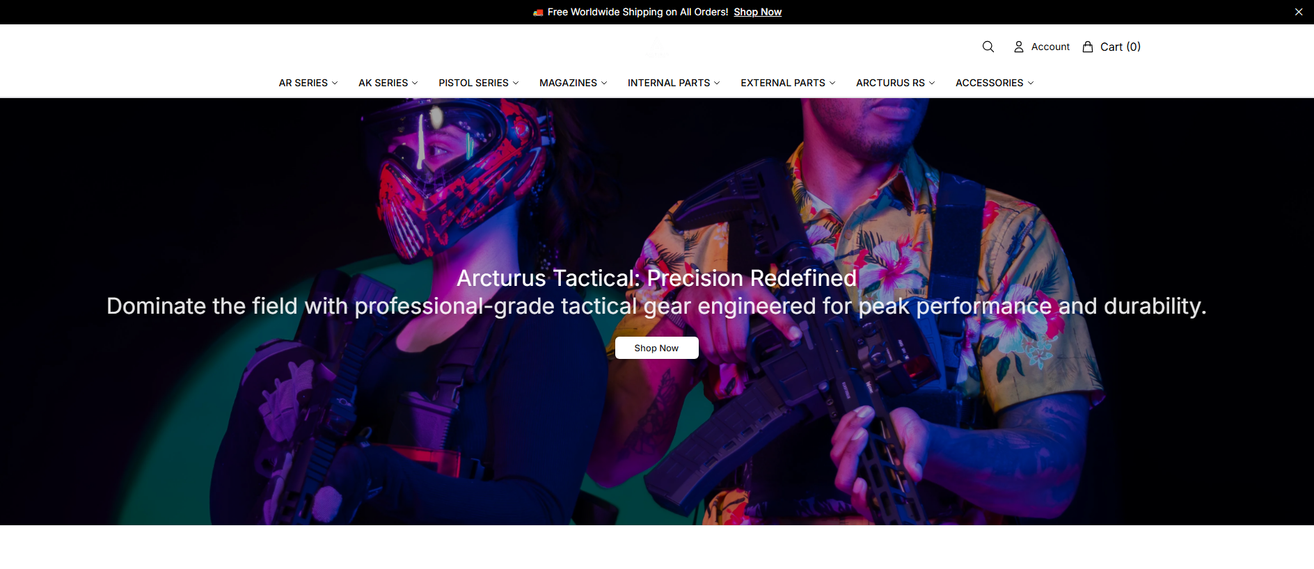 Stored capture of arcturustacticalsupply.shop