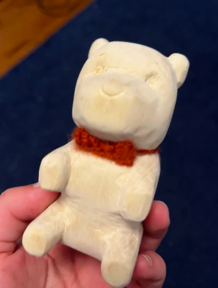 small wooden bear