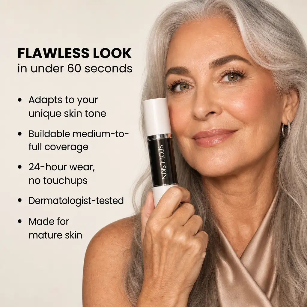 SEOULSKIN Color-Changing Foundation Stick — Flawless Look in Under 60 Seconds