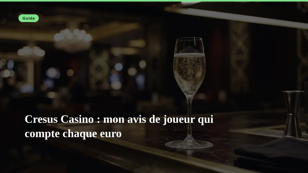 Cresus Casino : mon avis de joueur qui compte chaque euro
