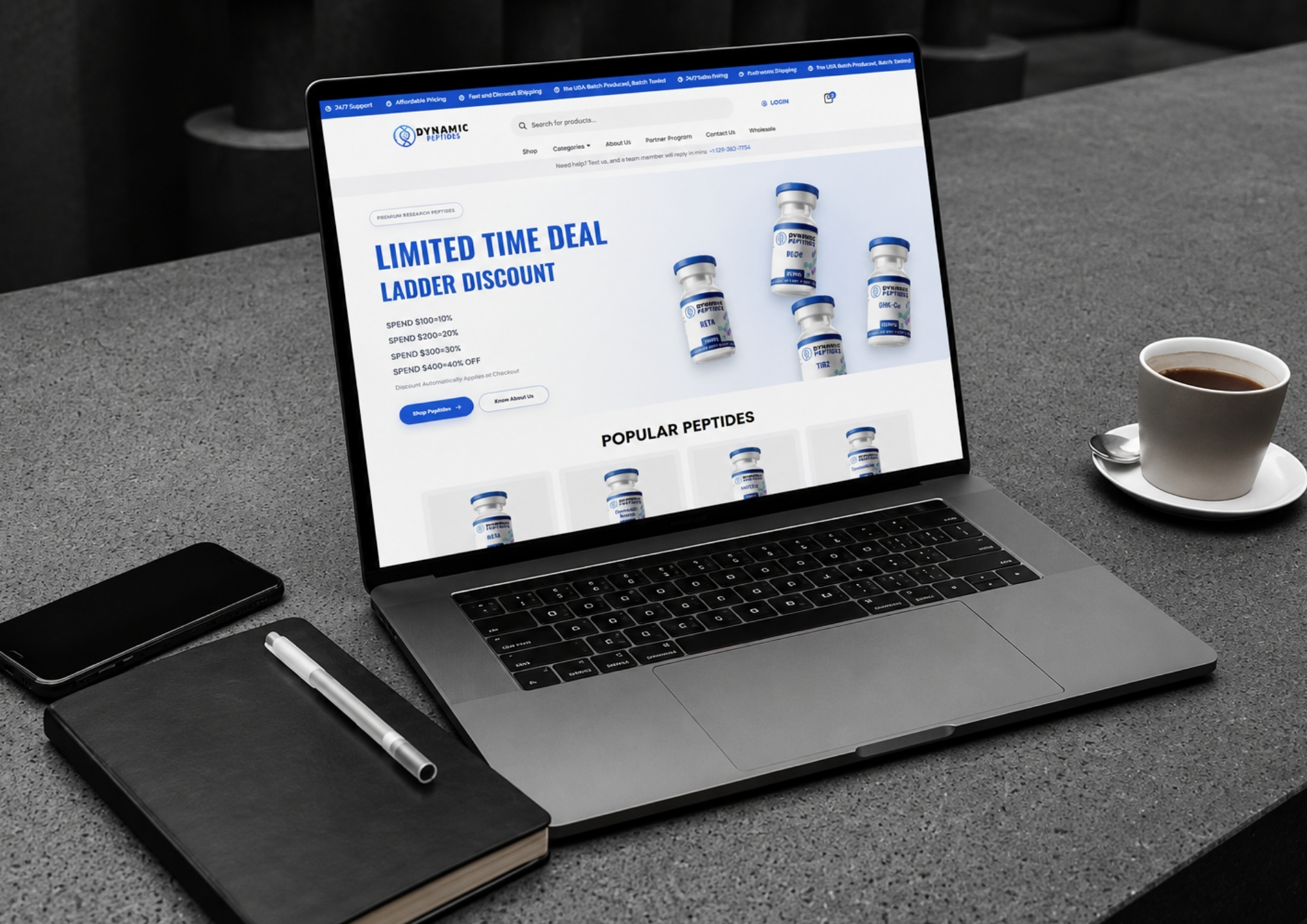 Dynamic Peptide website design