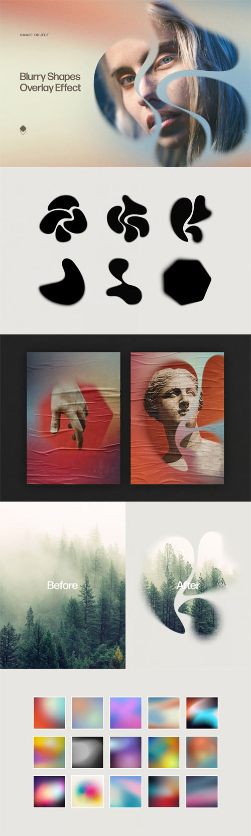 Blurry Shapes Overlay Effect for Photoshop