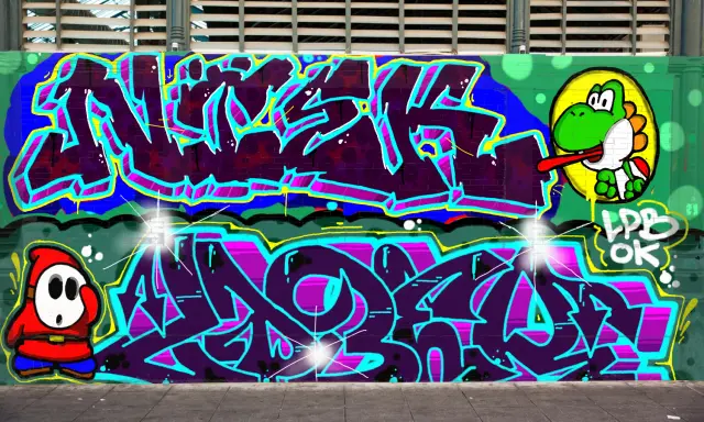Graffiti artwork by LPBER