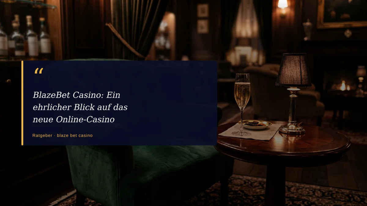 BlazeBet Casino: Ein ehrlicher Blick auf das neue Online-Casino