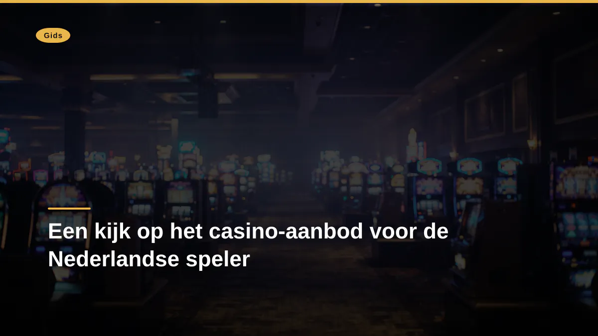 Een kijk op het casino-aanbod voor de Nederlandse speler