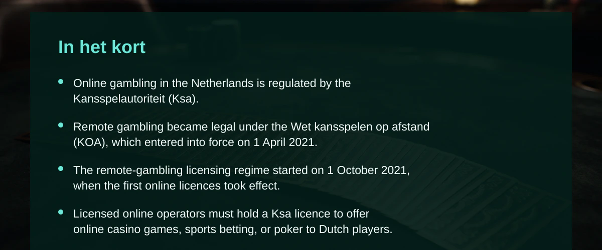 De lijn lezen in het legale online casino nederland — In het kort