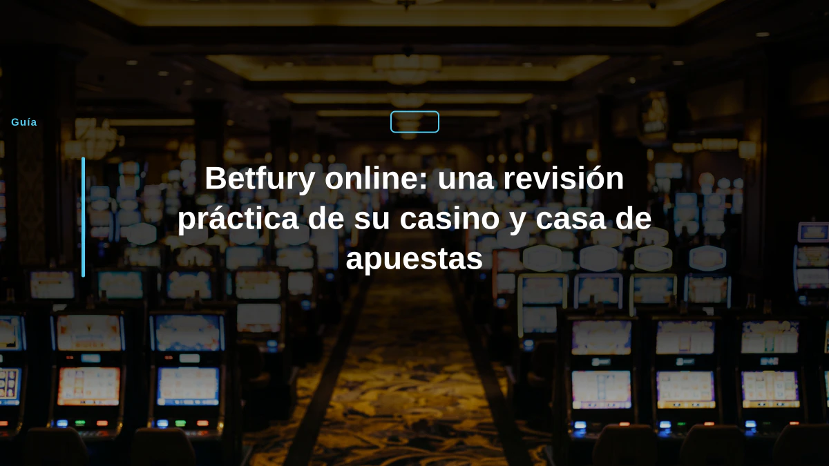 Betfury online: una revisión práctica de su casino y casa de apuestas