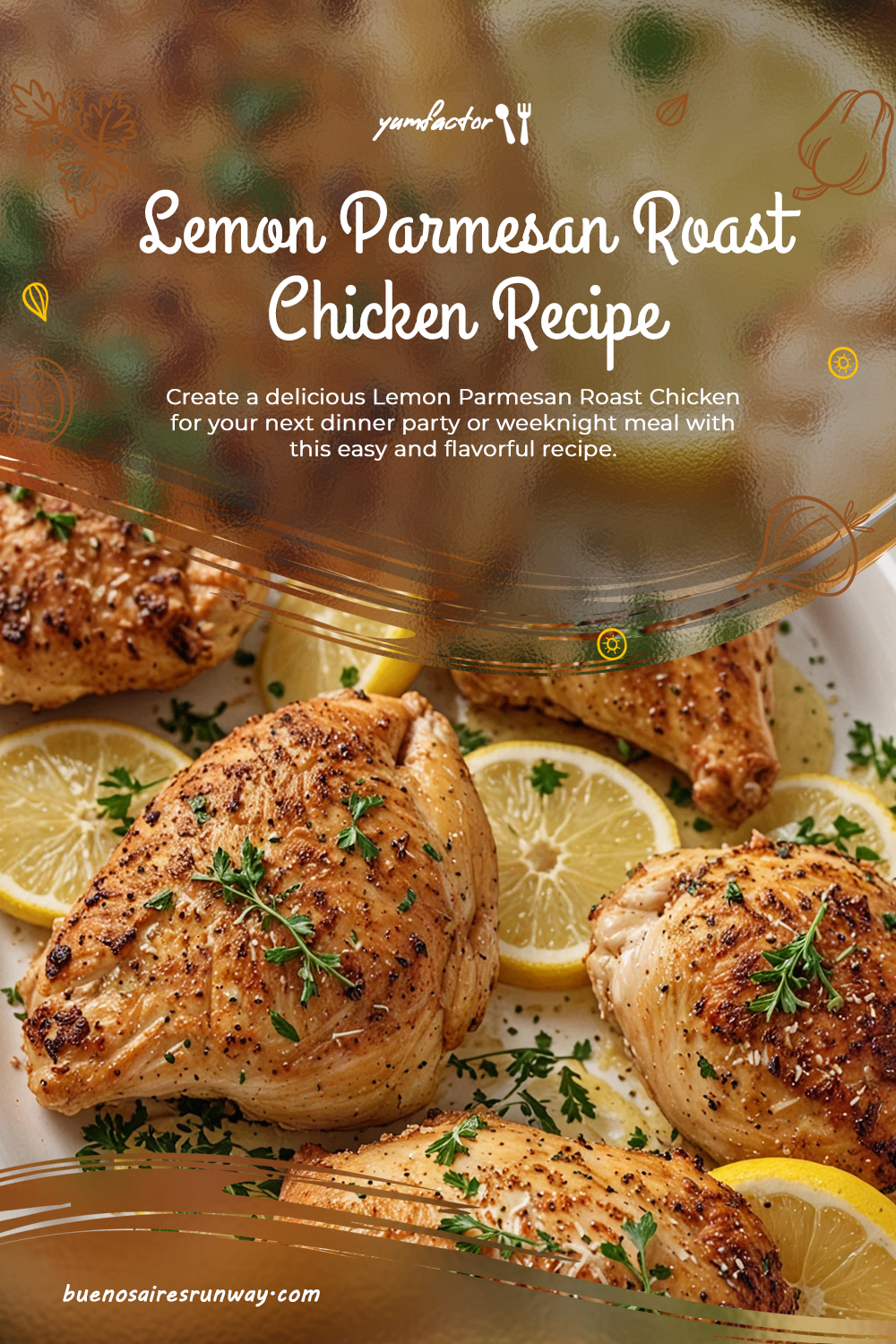 Lemon Parmesan Roast Chicken Recipe
