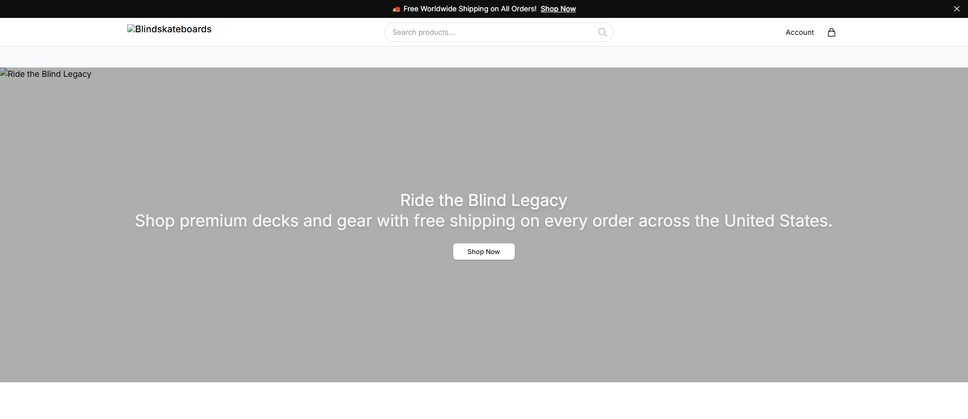 Primary capture · blindskateboardsshop.shop