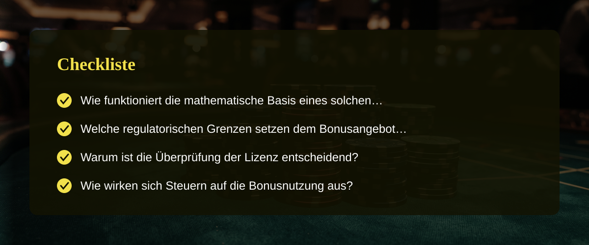 Was bedeutet ein Casino Bonus 400 im regulierten deutschen Markt — Checkliste