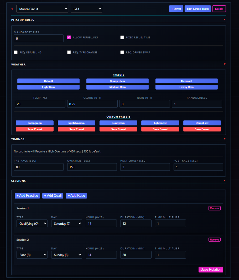 Show server setup