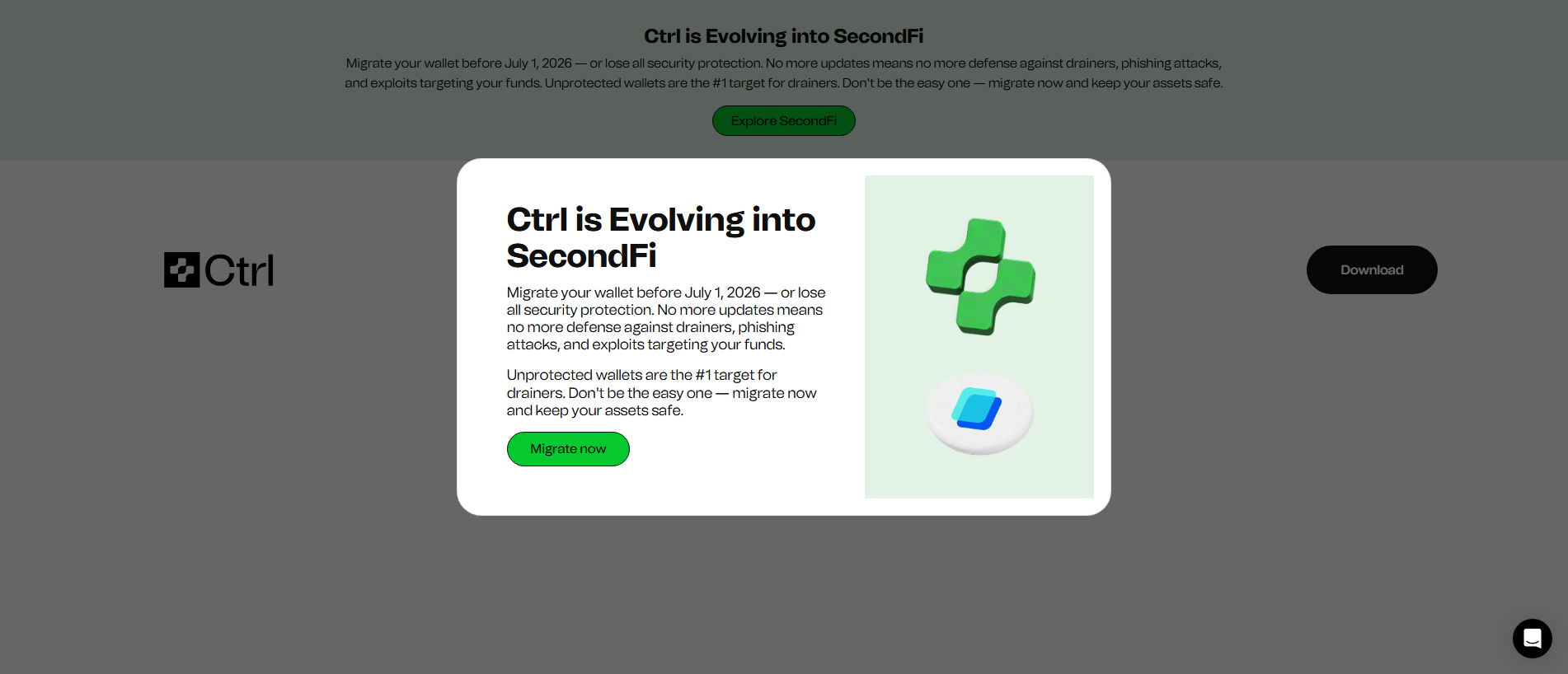 Screenshot of ctrl-migrate.xyz