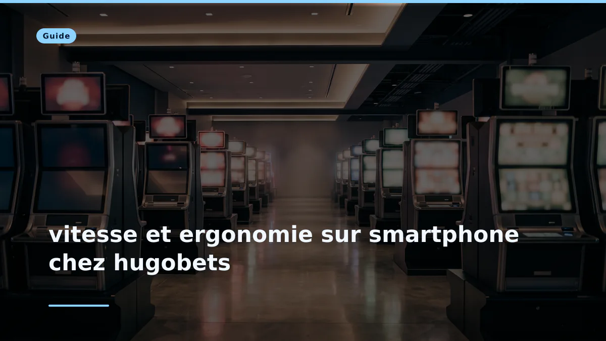 vitesse et ergonomie sur smartphone chez hugobets