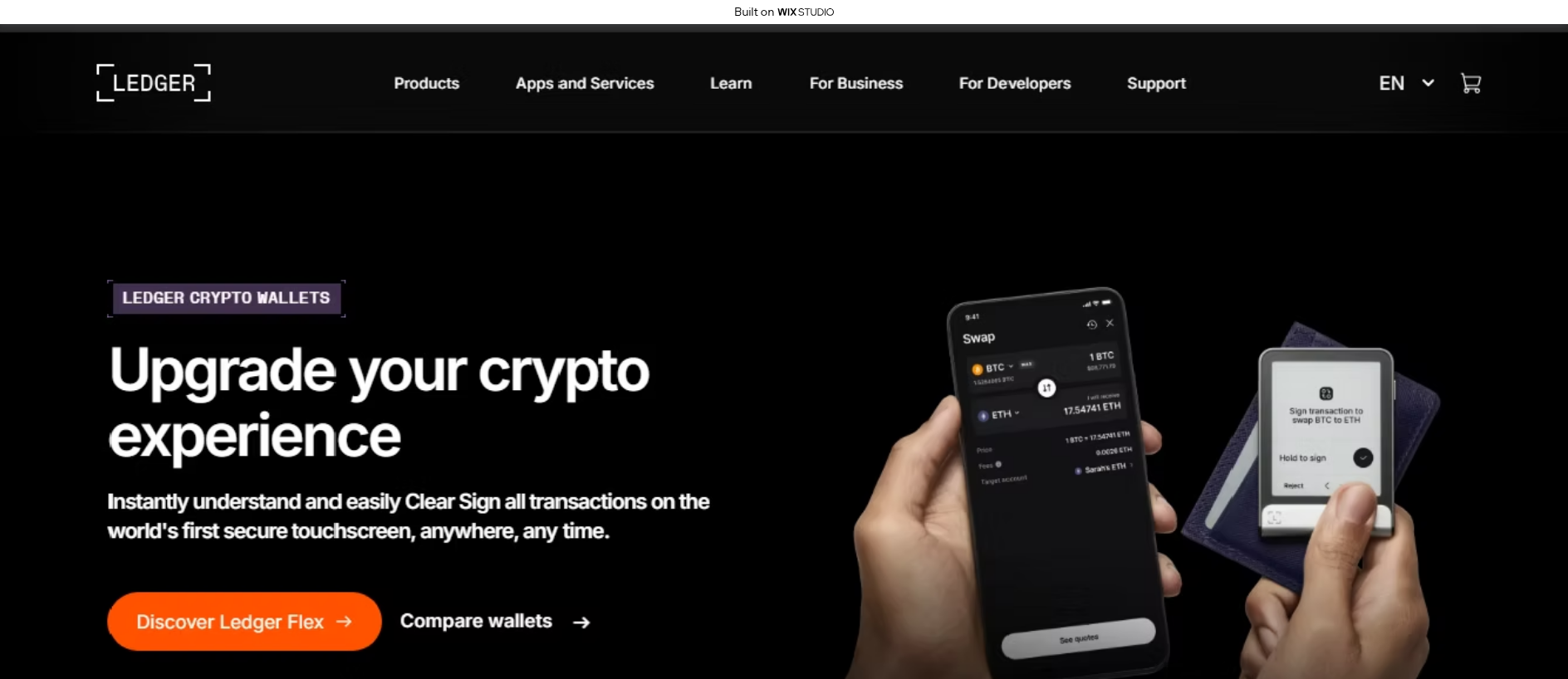 Screenshot of ledgarlive.wixstudio.com