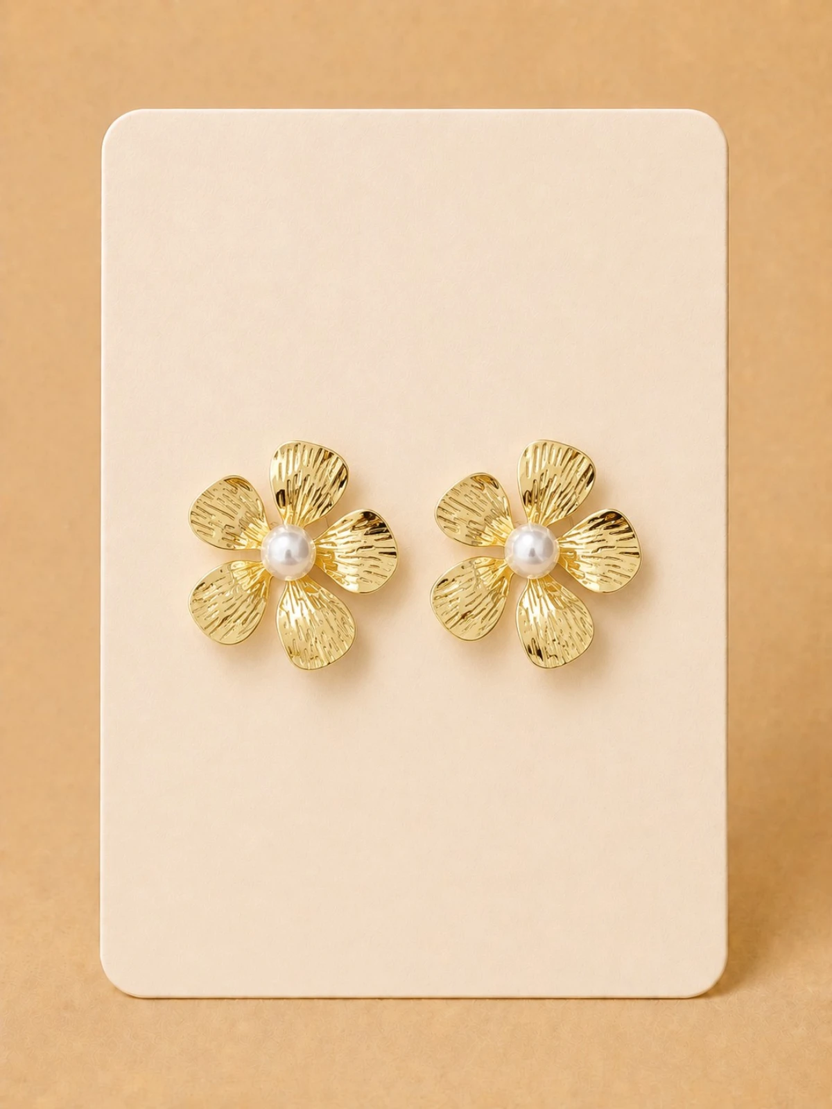 Aros Flor con Perla