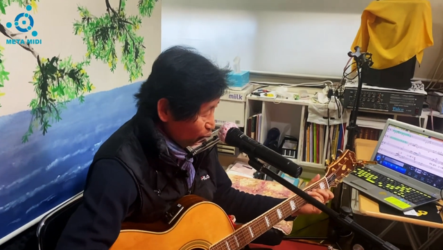 하모니카 반주기 실제 연습 화면 멜로디스타