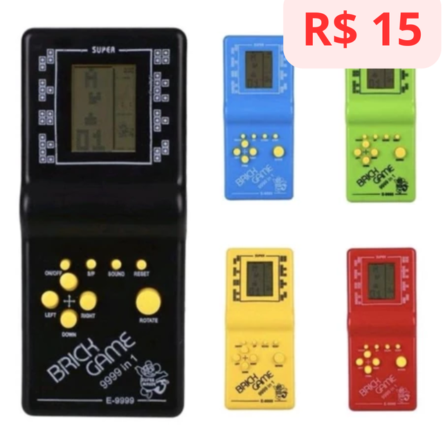 Super Mini Game Brick Game Portátil 9999 jogos em 1
