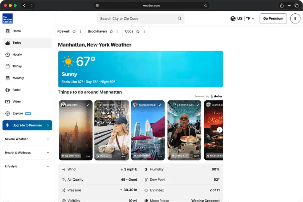 Weather Site Tests Travel Booking Push