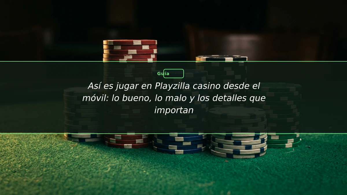 Así es jugar en Playzilla casino desde el móvil: lo bueno, lo malo y los detalles que importan