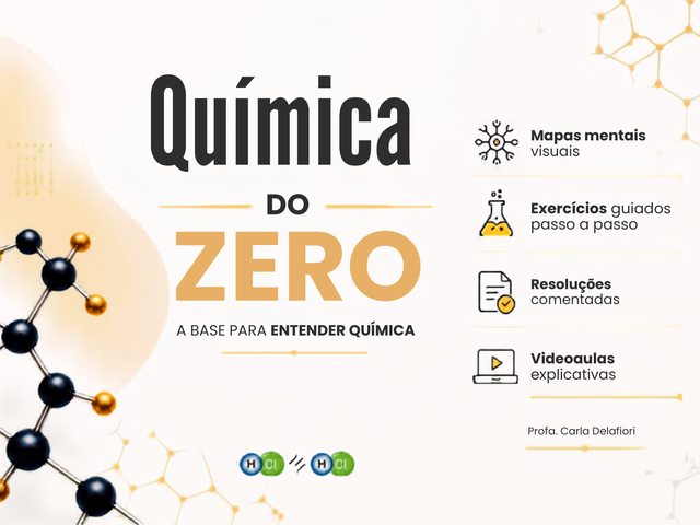Capa premium do curso Química do Zero - Professora Carla