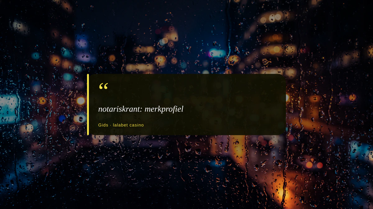 notariskrant: merkprofiel