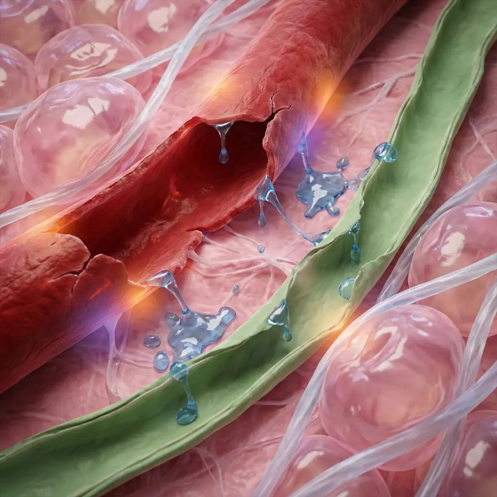 Damaged lymphatic vessels