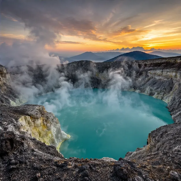 Blue within the Crater